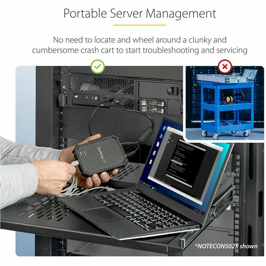 StarTech.com KVM Console to USB 2.0 Portable Laptop Crash Cart Adapter - Notebook Netbook Crash cart adapter - Compact - KVM to USB Notebook Portable KVM Console