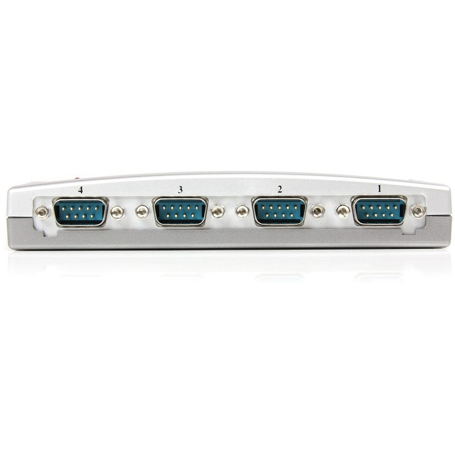 StarTech.com USB to Serial Adapter Hub - 4 Port - Bus Powered - DB9 (9-pin) - USB Serial - FTDI USB to Serial Adapter