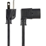 StarTech.com 10ft (3m) Computer Power Cord, NEMA 5-15P to Right Angle C13, 10A 125V, 18AWG, Replacement AC Power Cord, Monitor Power Cable