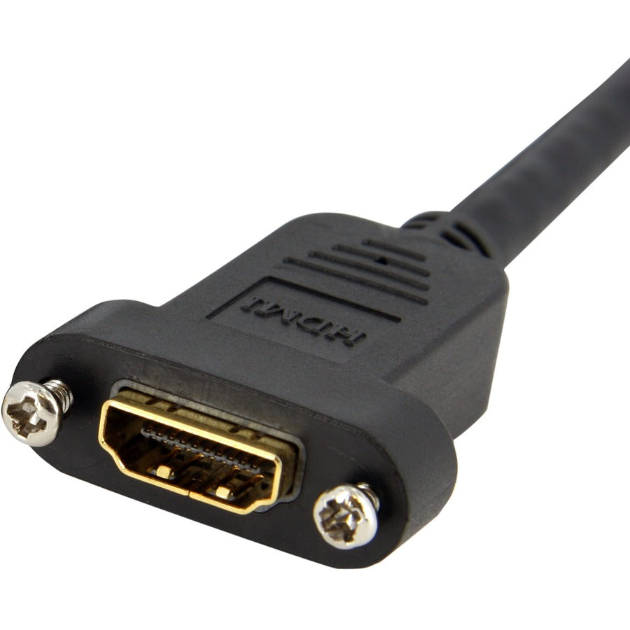 Adaptateur HDMI femelle vers mâle StarTech.com de 90 cm, câble HDMI 4K haute vitesse pour montage sur panneau, HDMI femelle vers mâle, câble connecteur HDMI pour montage sur panneau