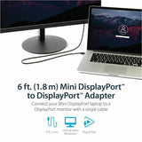 StarTech.com 6ft Mini DisplayPort to DisplayPort 1.2 Cable, 4K x 2K mDP to DisplayPort Adapter Cable, Mini DP to DP Cable for Monitor
