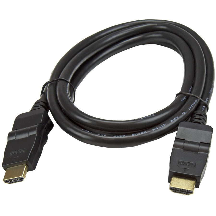 Câble HDMI pivotant StarTech.com de 1,8 m, cordon HDMI UHD rotatif haute vitesse 4K 30 Hz, câble HDMI 1.4 pivotant avec connecteur pivotant à 180° M/M
