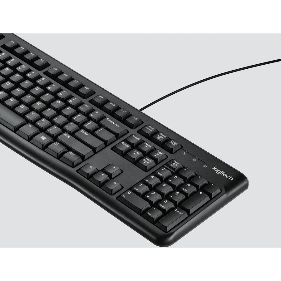 Logitech K120 Wired Keyboard for Windows, USB Plug-and-Play, Full-Size, Spill-Resistant, Curved Space Bar, Compatible with PC, Laptop (French Layout)