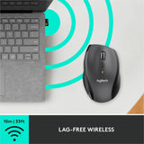 Logitech M705 Marathon Wireless Mouse, 2.4 GHz USB Unifying Receiver, 1000 DPI, 5-Programmable Buttons, 3-Year Battery, Compatible with PC, Mac, Laptop, Chromebook - Black