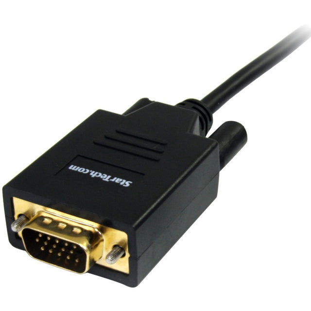 StarTech.com 6ft Mini DisplayPort to VGA Cable, Active Mini DP to VGA Adapter Cable, 1080p, mDP 1.2 to VGA Monitor/Display Converter Cable
