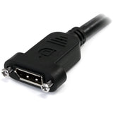 StarTech.com 3ft (1m) Panel Mount DisplayPort Cable, 4K x 2K Video, DisplayPort 1.2 Extension Cable Male to Female, DP Extender Cord