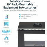StarTech.com 2-Post 6U Wall Mount Network Cabinet w/ Acrylic Door, 19" Small Wall-Mounted Server Rack for Data / Computer Equipment