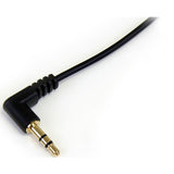 StarTech.com 6 ft Slim 3.5mm to Right Angle Stereo Audio Cable - M/M