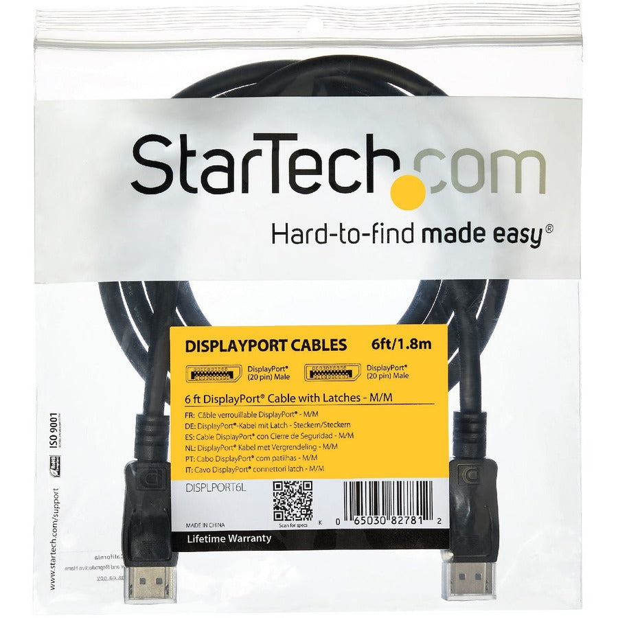 StarTech.com 30 ft DisplayPort Cable with Latches - M/M