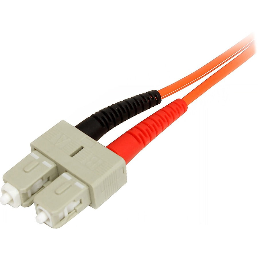StarTech.com 1m Fiber Optic Cable - Multimode Duplex 50/125 - LSZH Fiber Jumper Cord - LC/SC