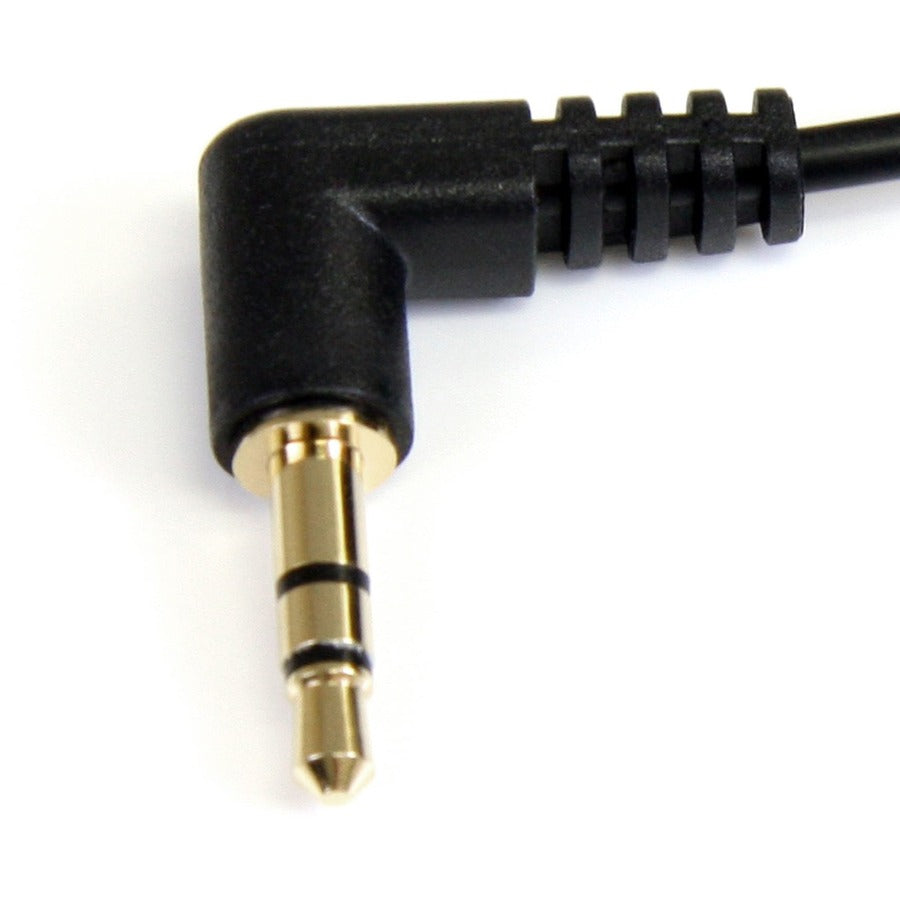 StarTech.com 6 ft Slim 3.5mm Right Angle Stereo Audio Cable - M/M