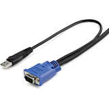 StarTech.com Câble vidéo/USB 2 en 1, USB type A 4 broches, HD-15 (M), 3,05 m