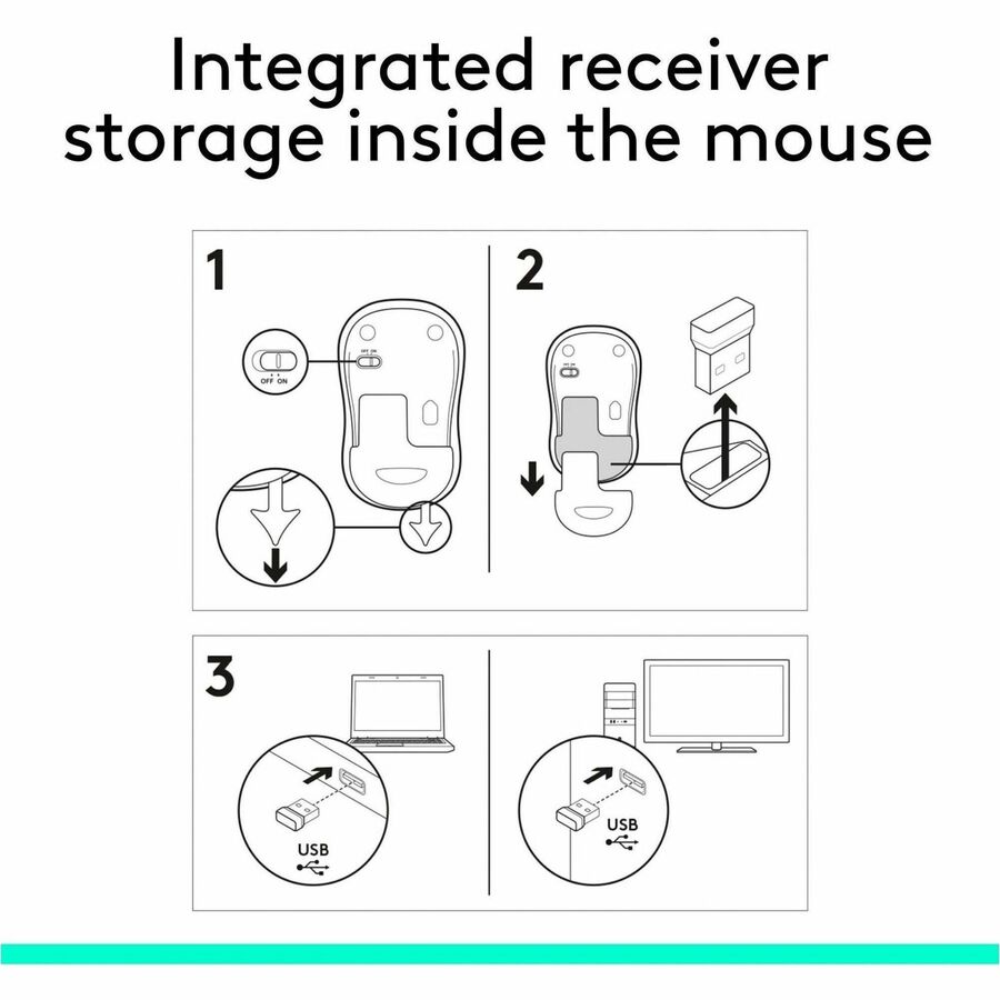Logitech M185 Wireless Mouse, 2.4GHz with USB Mini Receiver, 12-Month Battery Life, 1000 DPI Optical Tracking, Ambidextrous, Compatible with PC, Mac, Laptop (Swift Grey)