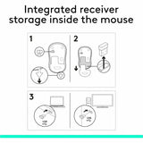 Logitech M185 Wireless Mouse, 2.4GHz with USB Mini Receiver, 12-Month Battery Life, 1000 DPI Optical Tracking, Ambidextrous, Compatible with PC, Mac, Laptop (Swift Grey)