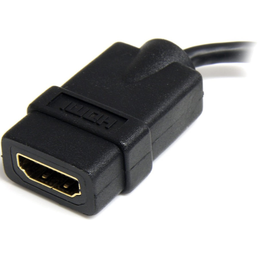 StarTech.com Micro HDMI to HDMI Adapter Dongle, 4K High Speed Micro HDMI to HDMI Converter, Micro HDMI Type-D Device to HDMI TV/Display