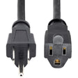 StarTech.com 15ft (4.5m) Power Extension Cord, NEMA5-15R to NEMA5-15P Black Extension Cord, 13A 125V, 16AWG, Computer Power Extension Cable
