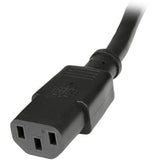 StarTech.com Rallonge robuste de 3 m (10 pi), câble d'alimentation noir IEC C14 vers IEC C13, 15 A 125 V, 14 AWG, gros calibre