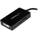 Adaptateur A/V de voyage StarTech.com - Convertisseur 3-en-1 Mini DisplayPort vers DisplayPort DVI ou HDMI