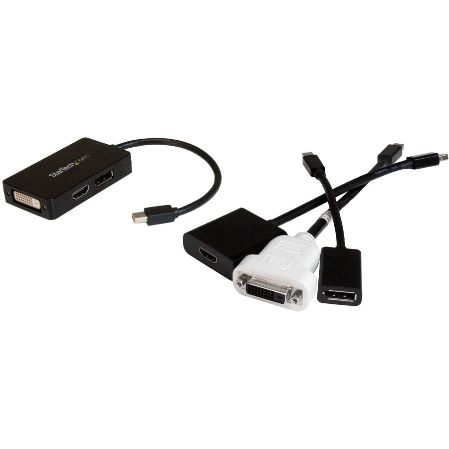 Adaptateur A/V de voyage StarTech.com - Convertisseur 3-en-1 Mini DisplayPort vers DisplayPort DVI ou HDMI