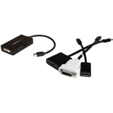 Adaptateur A/V de voyage StarTech.com - Convertisseur 3-en-1 Mini DisplayPort vers DisplayPort DVI ou HDMI