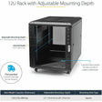 StarTech.com 4-Post 12U Server Rack Cabinet, 19" Data Rack Cabinet for Computer / IT Equipment, Home Network Rack, Half Height Server Rack