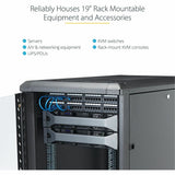 StarTech.com 4-Post 12U Server Rack Cabinet, 19" Data Rack Cabinet for Computer / IT Equipment, Home Network Rack, Half Height Server Rack