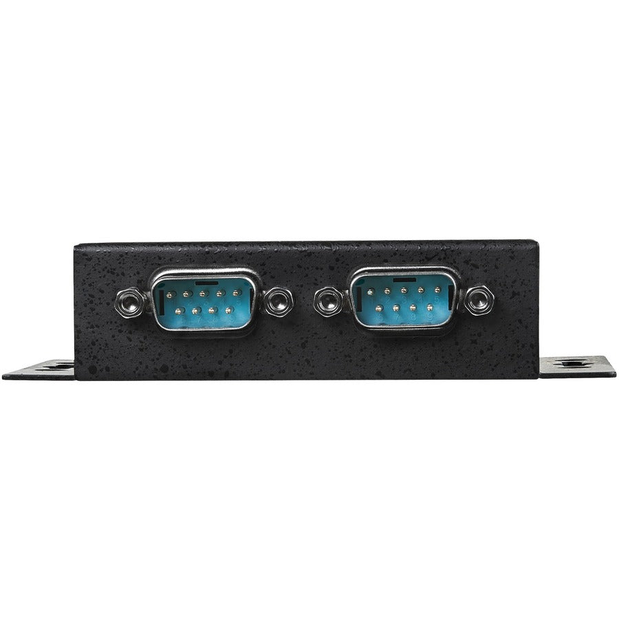 StarTech.com USB to Serial Adapter - 2 Port - Wall Mount - Din Rail Clips - Industrial - COM Port Retention - FTDI - DB9