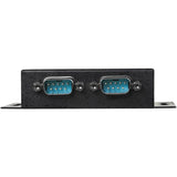 StarTech.com USB to Serial Adapter - 2 Port - Wall Mount - Din Rail Clips - Industrial - COM Port Retention - FTDI - DB9