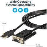 StarTech.com USB to Serial Adapter - Null Modem - FTDI USB UART Chip - DB9 (9-pin) - USB to RS232 Adapter