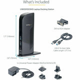 StarTech Dual Monitor USB 3.0 Laptop Docking Station with HDMI & DVI/VGA