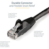 StarTech.com 5ft CAT6 Ethernet Cable - Black Snagless Gigabit - 100W PoE UTP 650MHz Category 6 Patch Cord UL Certified Wiring/TIA