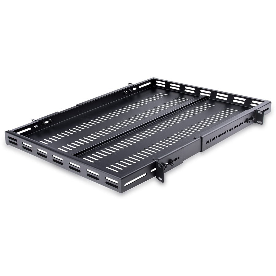 Étagère de montage en rack ventilée StarTech.com 1U à 4 montants, profondeur de montage réglable de 49,5 à 96 cm (19,5 à 38 po) - Étagère fixe robuste pour rack - 150 kg (330 lb) - 70 cm (27,5 po) de profondeur