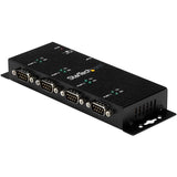 StarTech.com USB to Serial Adapter Hub - 4 Port - Industrial - Wall Mount - Din Rail - COM Port Retention - FTDI USB Serial