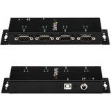 StarTech.com USB to Serial Adapter Hub - 4 Port - Industrial - Wall Mount - Din Rail - COM Port Retention - FTDI USB Serial