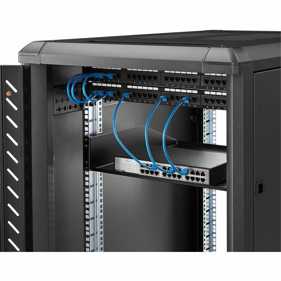 StarTech.com 2U Server Rack Cabinet Shelf - Fixed 18" Deep Cantilever Rackmount Tray for 19" Data/AV/Network Enclosure - Weight Cap. 125lbs/56kg