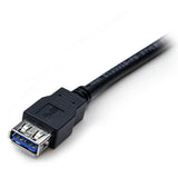 Câble d'extension USB 3.0 SuperSpeed (5 Gbit/s) A vers A StarTech.com de 1,8 m (1,8 m) - Noir - M/F