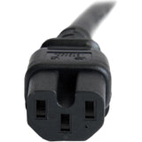 StarTech.com 6ft (1.8m) Heavy Duty Extension Cord, IEC C14 to IEC C15 Black Extension Cord, 15A 250V, 14AWG, Heavy Gauge Power Cable