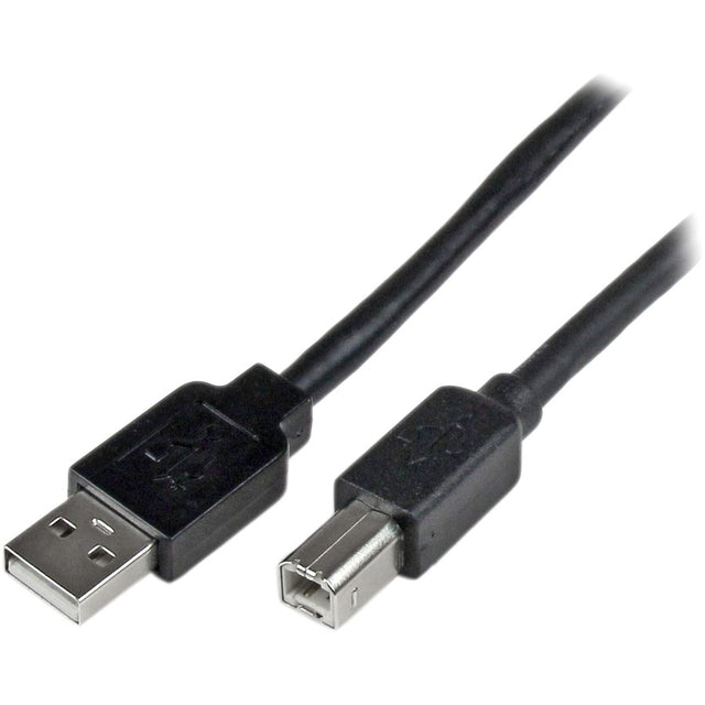 StarTech.com 65ft (20m) Active USB 2.0 A to B Cable, Long USB Cable, USB Printer Cable, 1x USB A (M), 1x USB B (M), Black