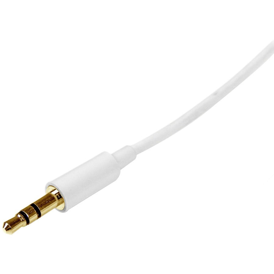 Câble audio stéréo fin 3,5 mm blanc StarTech.com de 3 m (mâle vers mâle)