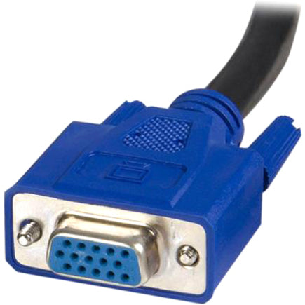 Câble KVM USB universel 2 en 1 StarTech.com de 3 m - Câble vidéo/USB - HD-15, USB type B (M) à 4 broches - USB type A à 4 broches, HD-15 - 10