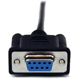 StarTech.com 1m Black DB9 RS232 Serial Null Modem Cable F/M