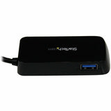 StarTech.com Portable 4 Port SuperSpeed Mini USB 3.0 Hub - 5Gbps - Black

