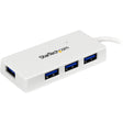 StarTech.com Portable 4 Port SuperSpeed Mini USB 3.0 Hub - 5Gbps - White
