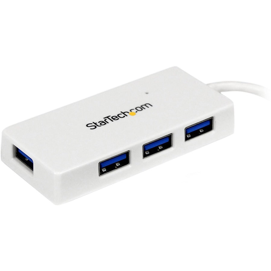 StarTech.com Portable 4 Port SuperSpeed Mini USB 3.0 Hub - 5Gbps - White
