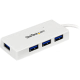 StarTech.com Portable 4 Port SuperSpeed Mini USB 3.0 Hub - 5Gbps - White
