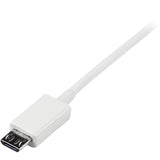 Câble micro USB StarTech.com blanc de 2 m (A vers Micro B)