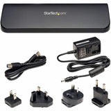 Station d'accueil USB 3.0 pour ordinateur portable StarTech.com, double écran, HDMI et DVI/VGA, 3 hubs USB-A, GbE, audio, station d'accueil USB-A universelle, Windows/Mac, TAA