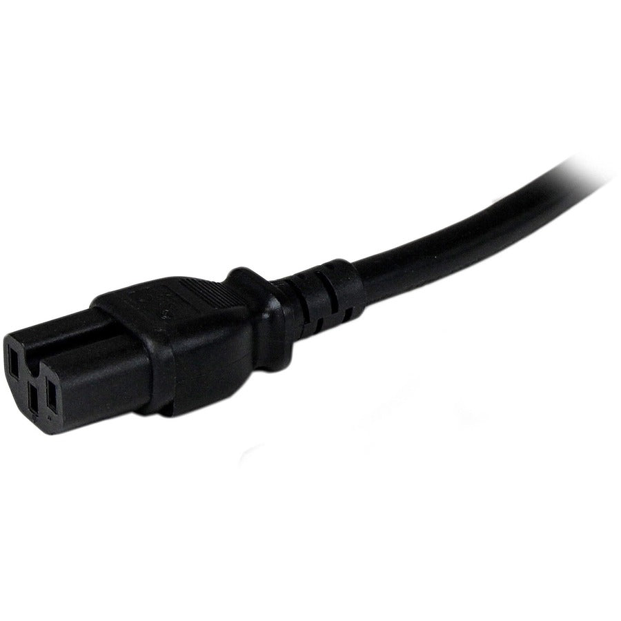StarTech.com 8ft (2.4m) Heavy Duty Power Cord, NEMA5-15P to C15, 15A 125V, 14AWG, Replacement AC Computer PC Power Supply Cable