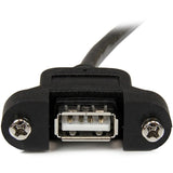 StarTech.com 3 ft Panel Mount USB Cable A to A - F/M