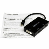 Adaptateur Mini DisplayPort StarTech.com - 3-en-1 - 1080p - Adaptateur pour écran - Hub adaptateur Mini DP vers HDMI/VGA/DVI